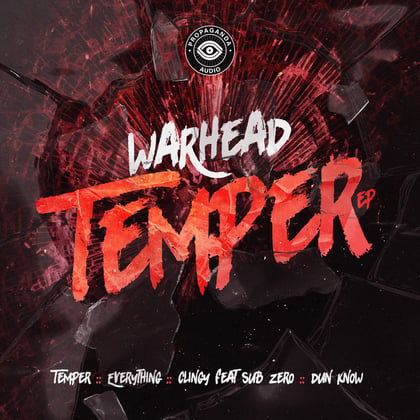 Temper EP album by Warhead & Sub Zero - Drum and Bass Cover Art