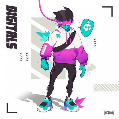 Digitals album by Sandu - Drum and Bass Cover Art