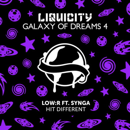 Hit Different album by Low:r - Drum and Bass Cover Art