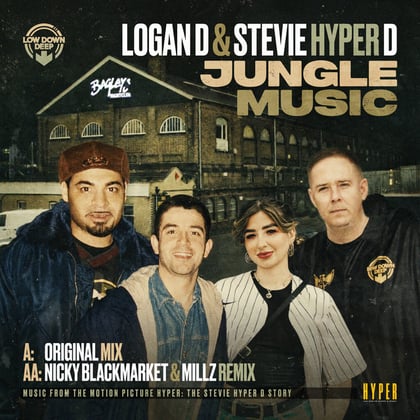 Jungle Music album by Logan D, Stevie Hyper-D, Nicky Blackmarket & DJ Millz - Drum and Bass Cover Art