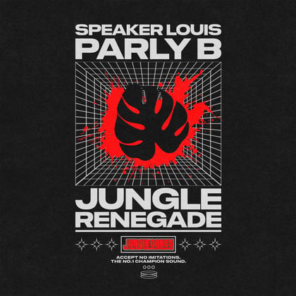Jungle Renegade album by Parly B - Drum and Bass Cover Art