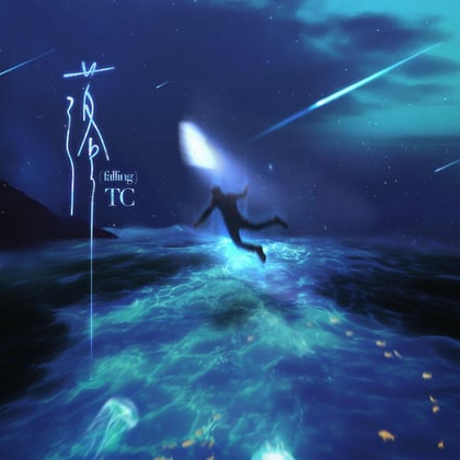 落 album by TC - Drum and Bass Cover Art