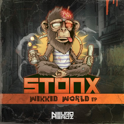Wikkid World EP album by Stonx - Drum and Bass Cover Art