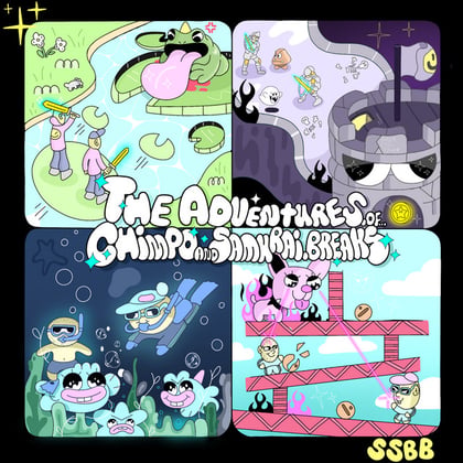 The Adventures of Chimpo & Samurai Breaks album by Chimpo & Samurai Breaks - Drum and Bass Cover Art