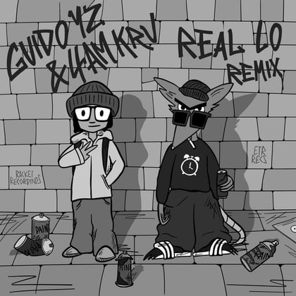 Real Lo Remix album by 4am Kru - Drum and Bass Cover Art