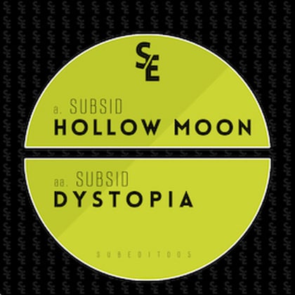 Hollow Moon / Dystopia album by Subsid - Drum and Bass Cover Art