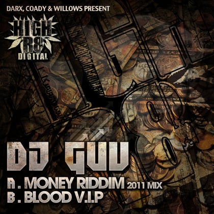 Money Riddim 2011 Mix / Blood V.I.P album by Dj Guv - Drum and Bass Cover Art