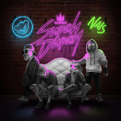 Supah Dupah / Twinge album by A.M.C, Teddy Killerz & Nais - Drum and Bass Cover Art