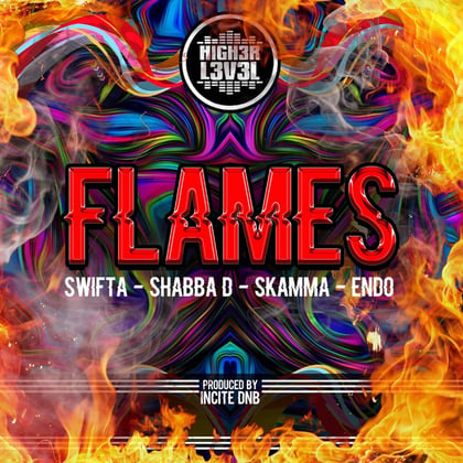 Flames album by MC Shabba D, Swifta & Skamma - Drum and Bass Cover Art