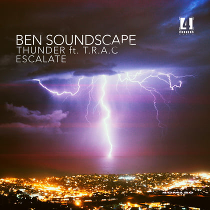 Thunder / Escalate album by Ben Soundscape & T.R.A.C. - Drum and Bass Cover Art