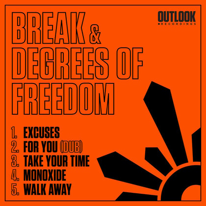 Excuses album by Lenzman, Break & Degrees of Freedom - Drum and Bass Cover Art