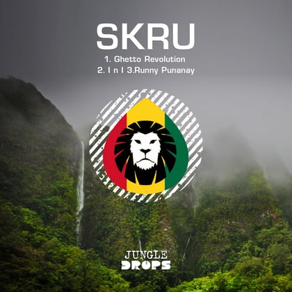 Jungle Drops 7 album by Skru - Drum and Bass Cover Art