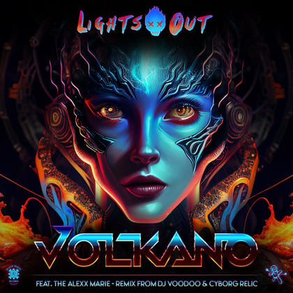 Volkano album by Lights Out - Drum and Bass Cover Art