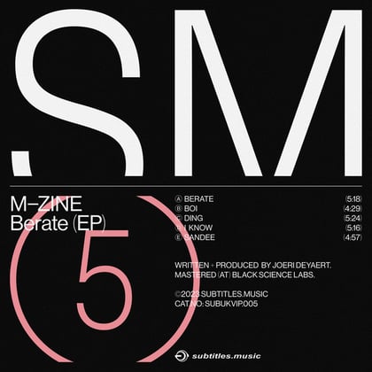 Berate album by M-zine - Drum and Bass Cover Art