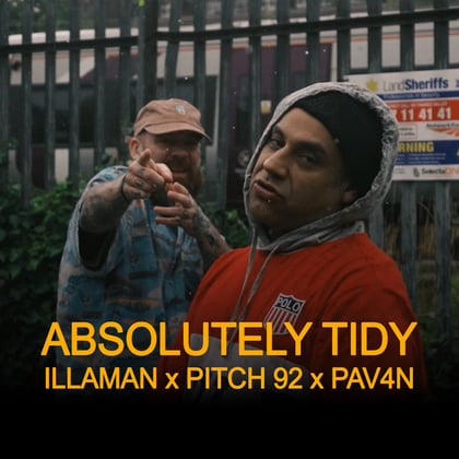Absolutely Tidy album by Burr Oak, ILLAMAN, Pitch 92 & PAV4N - Drum and Bass Cover Art