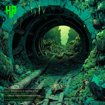 Tunnel album by Green Vibes, Korshoon & Infret - Drum and Bass Cover Art