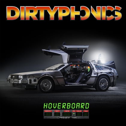 Hoverboard album by Dirtyphonics - Drum and Bass Cover Art