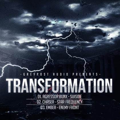 Transformation album by Ember, Agressor Bunx & ChaseR - Drum and Bass Cover Art