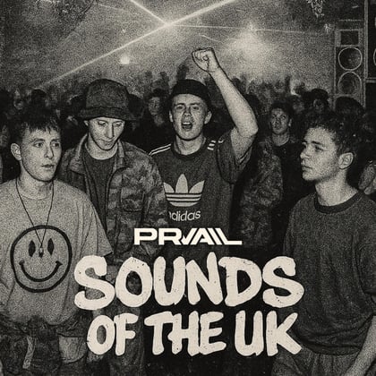 Sounds of the UK album by PRVAIL - Drum and Bass Cover Art