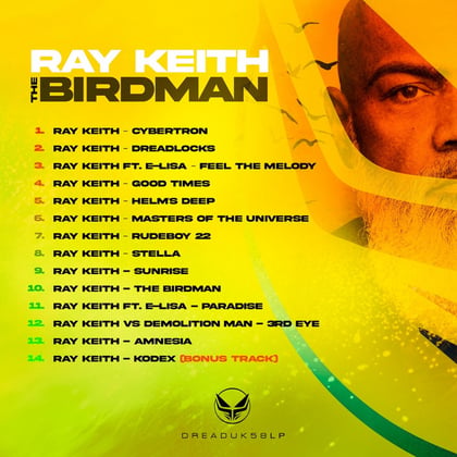 The Birdman LP album by Ray Keith - Drum and Bass Cover Art