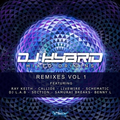 Mixed Origins Remixes Vol. 1 album by DJ Hybrid - Drum and Bass Cover Art