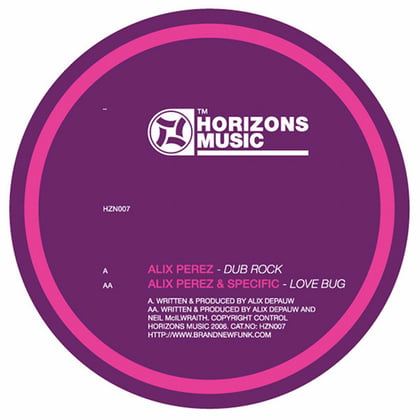 Dub Rock / Love Bug album by Verbz & Alix Perez - Drum and Bass Cover Art