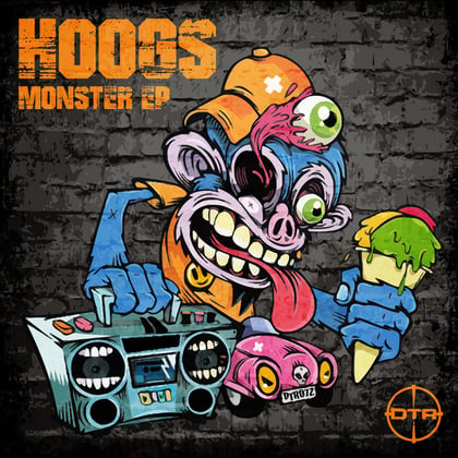Monster album by Hoogs - Drum and Bass Cover Art