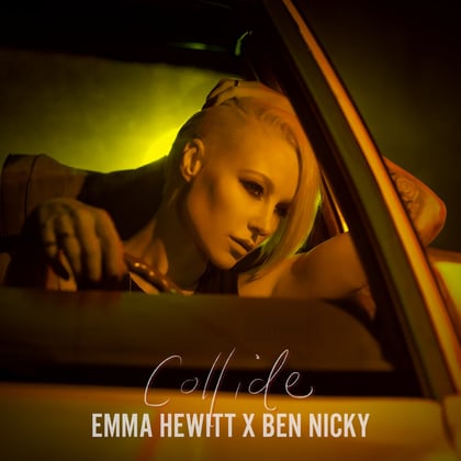 COLLIDE album by Dimension & Emma Hewitt - Drum and Bass Cover Art