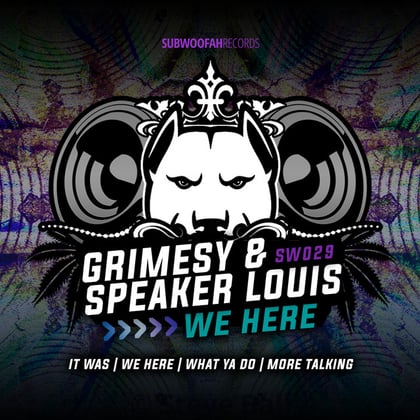 We Here album by Grimesy - Drum and Bass Cover Art