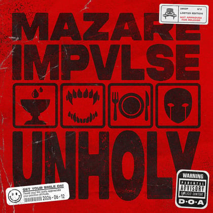 Unholy album by Mazare & IMPVLSE - Drum and Bass Cover Art
