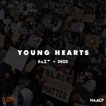 Young Hearts album by GLXY & Degs - Drum and Bass Cover Art