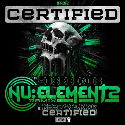 90 Seconds Remix / Keep Walking VIP album by Nu Elementz - Drum and Bass Cover Art
