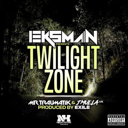 Twilight Zone album by Eksman, Mr Traumatik & JMullaUK - Drum and Bass Cover Art