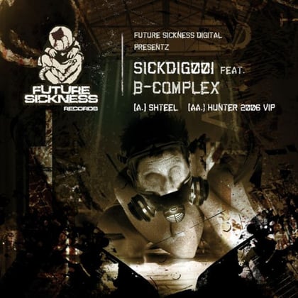 Shteel EP album by B-complex - Drum and Bass Cover Art