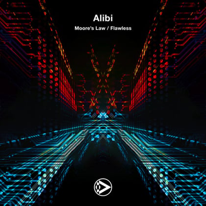 Moore's Law / Flawless album by Alibi - Drum and Bass Cover Art