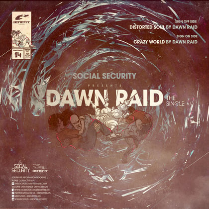 Social Security Presents Dawn Raid The Single album by Dawn Raid - Drum and Bass Cover Art
