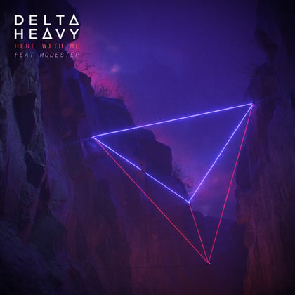 Here with Me (feat. Modestep) album by Delta Heavy - Drum and Bass Cover Art