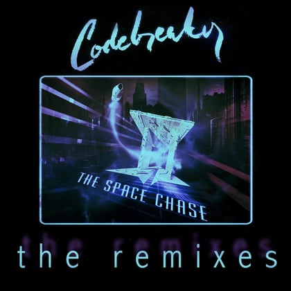 The Space Chase - the Remixes album by Codebreaker - Drum and Bass Cover Art