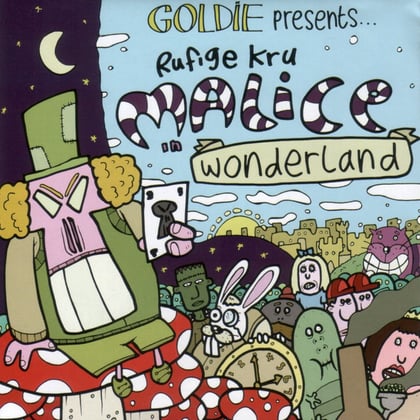 Malice in Wonderland album by Rufige Kru & Goldie - Drum and Bass Cover Art