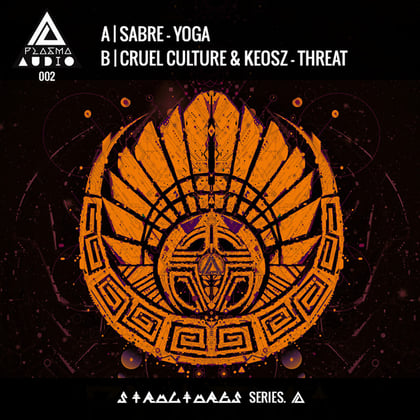 Yoga / Threat album by Sabre - Drum and Bass Cover Art