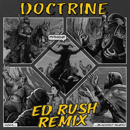 Doctrine album by Ed Rush, Pythius & Black Sun Empire - Drum and Bass Cover Art