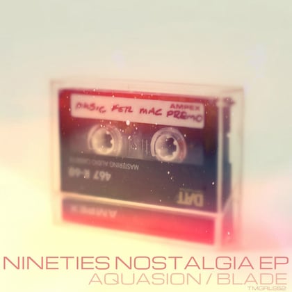 Nineties Nostalgia EP album by Aquasion - Drum and Bass Cover Art