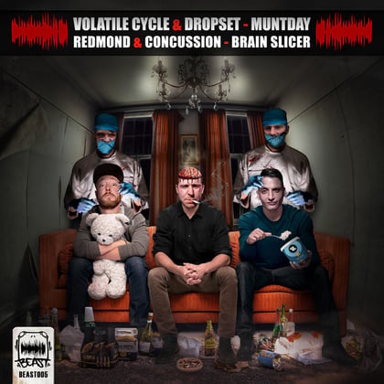 Muntday // Brain Slicer album by Volatile Cycle - Drum and Bass Cover Art