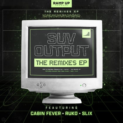 Output - The Remixes album by Cabin Fever Uk - Drum and Bass Cover Art