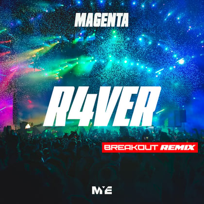 RAVER (Breakout Remix) album by Magenta - Drum and Bass Cover Art