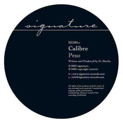 Peso / My Chance album by Calibre - Drum and Bass Cover Art