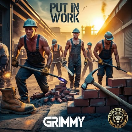 Put in Work album by Grimmy - Drum and Bass Cover Art