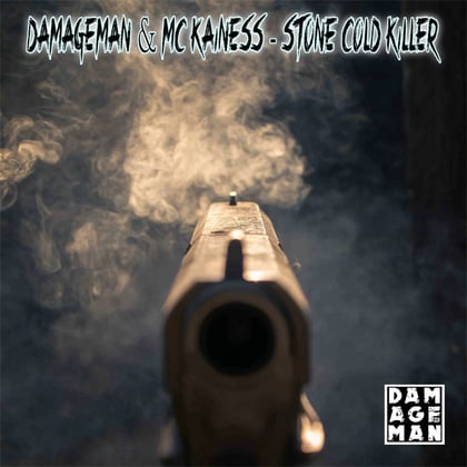 Stone cold killer album by Damageman - Drum and Bass Cover Art