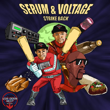 Strike Back LP album by Serum & Voltage - Drum and Bass Cover Art