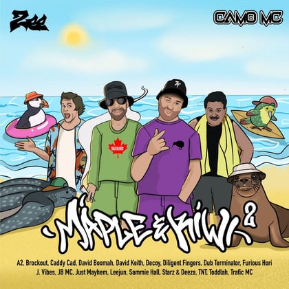 Maple & Kiwi 2 album by Camo MC & MC Zee - Drum and Bass Cover Art